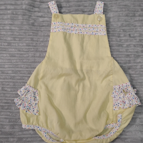 Vintage Baby Dresses and Romper Made In USA 12 Months 18 Months Handmade - Picture 7 of 16